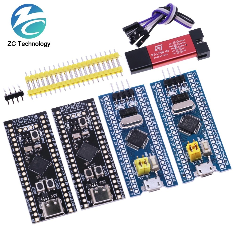 St-link V2 จําลองดาวน์โหลดโปรแกรมเมอร์ STM32F103C8T6 ARM STM32 ระบบขั้นต่ํา Development Board STM32F401 STM32F411