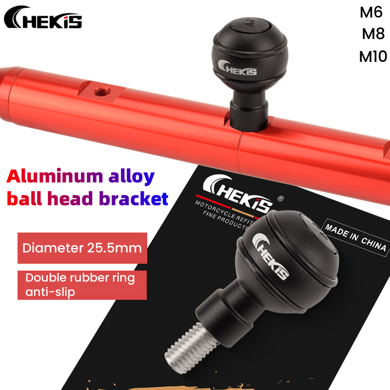 Chekis ดัดแปลงคุณภาพสูงรถจักรยานยนต์ผู้ถือโทรศัพท์ Crossbar FIXED Ball Head Base Navigator Action กล้อง M6 M8 M10 คงที่สนับสนุนที่นั่ง