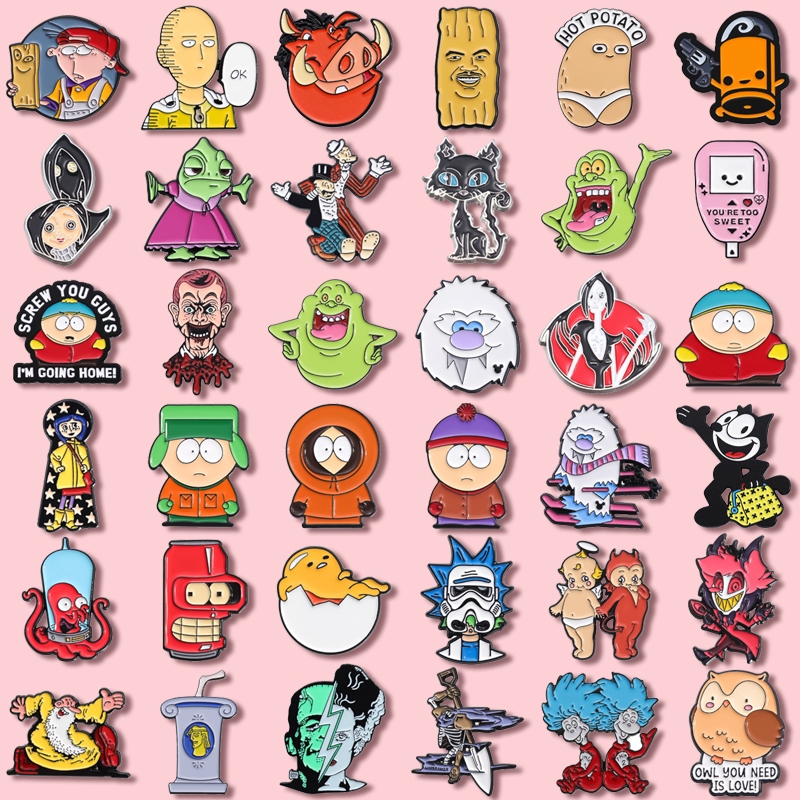 100 Anime Character Series One Punch Man Simpson เข็มกลัดเคลือบแฟชั่นเสื้อผ้าอุปกรณ์เสริมกระเป๋านักเรียน Badge ของขวัญสําหรับเพื่อน