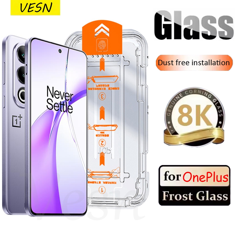 การติดตั้งฟรีฝุ่นชั้นสูงกระจกนิรภัยสำหรับ OnePlus 9 9RT 9R 8T 7 7T 6 6T ACE 3V Pro 4G 5G 2024