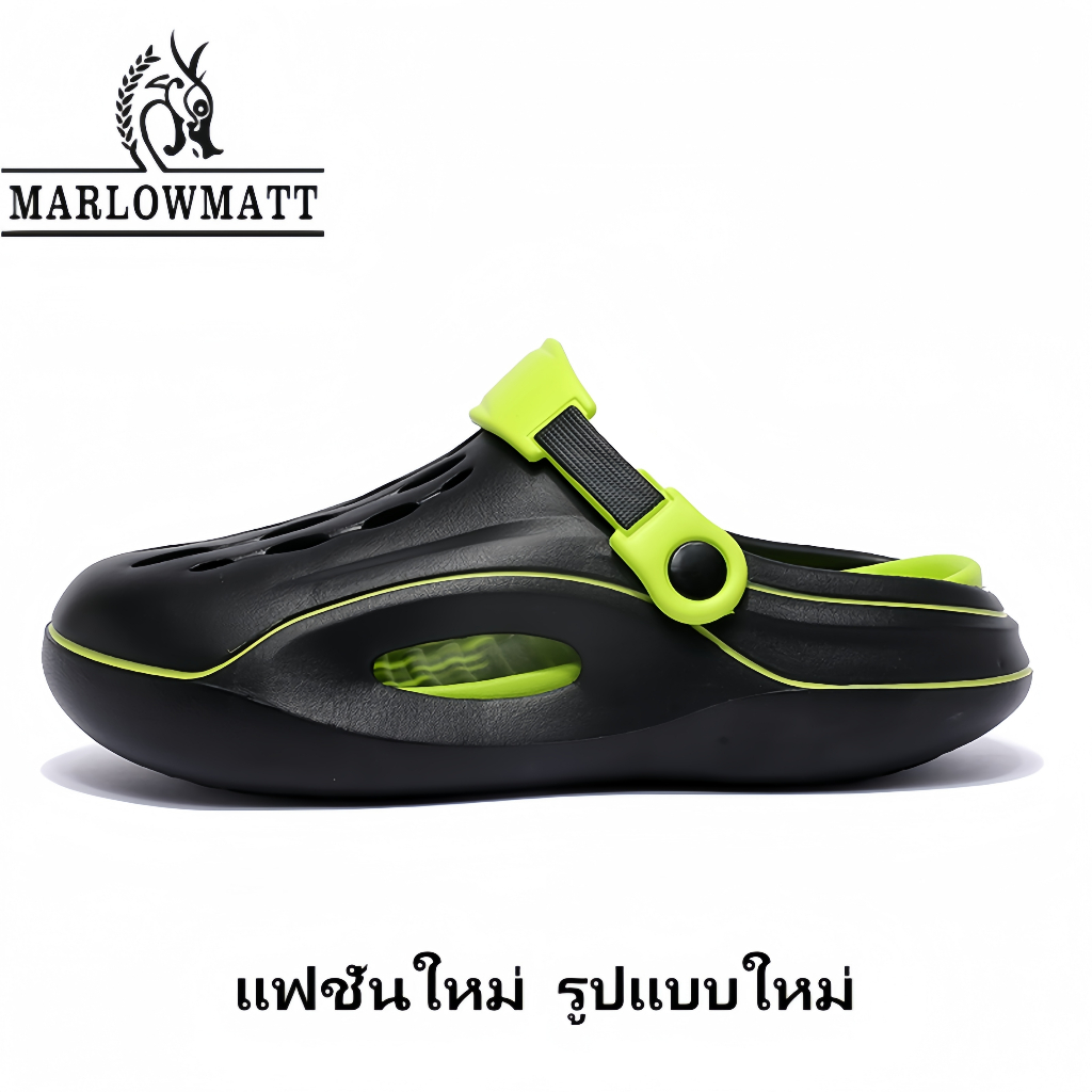 Marlowmatt คู่รองเท้าแตะคู่ 35 36 37 38 39 40 41 42 43 44 45 กันลื่นกันน้ําระงับกลิ่นกายวัสดุ EVA นุ่มสบายเพิ่มความสูงรองเท้าแตะน้ําหนักเบาผู้หญิงแฟชั่นอินเทรนด์รองเท้าแตะรู