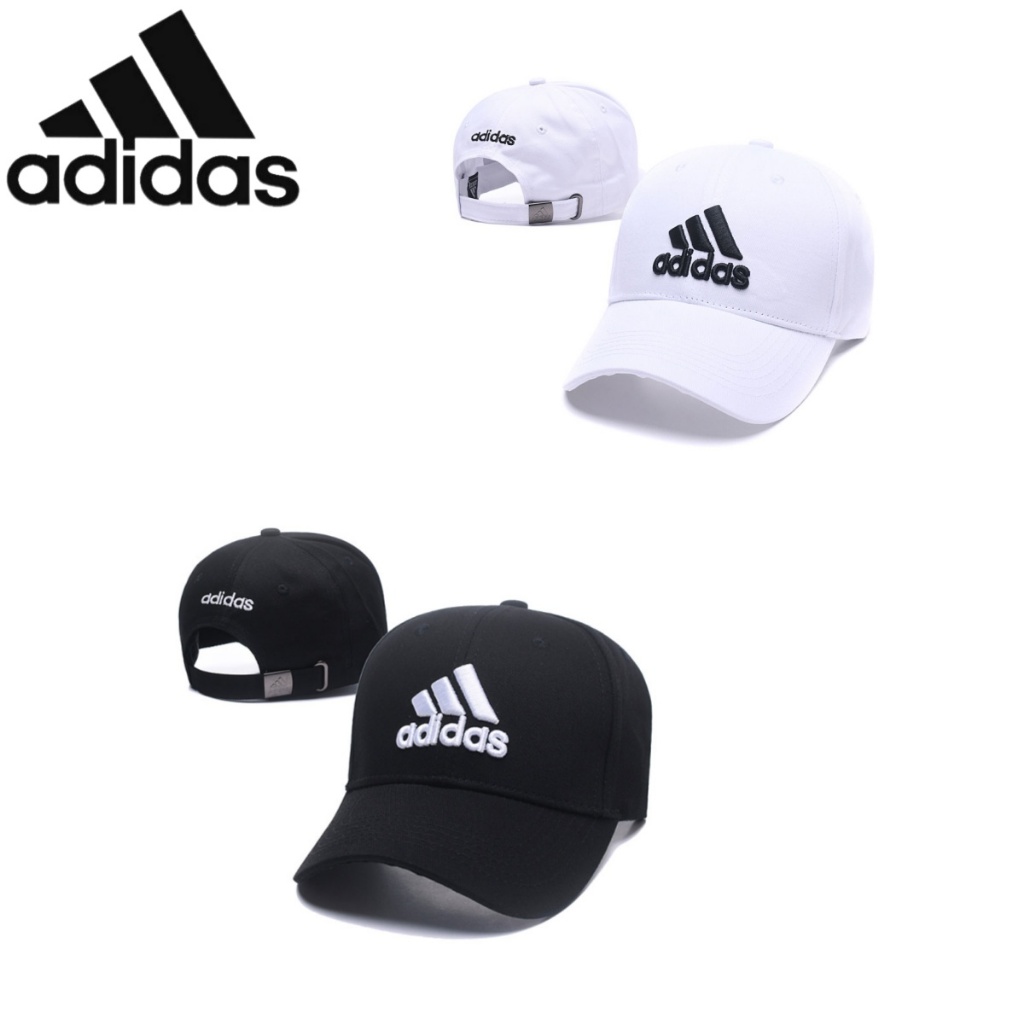 ใหม่ Original _Adidas หมวกผู้หญิงหมวกเบสบอลชายผู้หญิงสีทึบกลางแจ้งปรับยี่ห้อโลโก้ปักคนรัก Ha