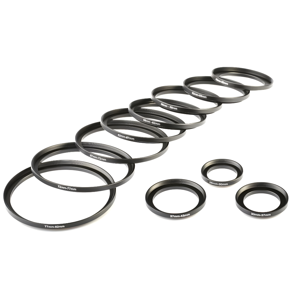 Metal Stepping Rings (37 - 82mm ) Step Up Rings Adapter สําหรับฟิลเตอร์เลนส์กล้อง