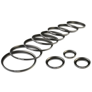 Metal Stepping Rings (37 - 82mm ) Step Up Rings  Adapter for Camera Lens Filter