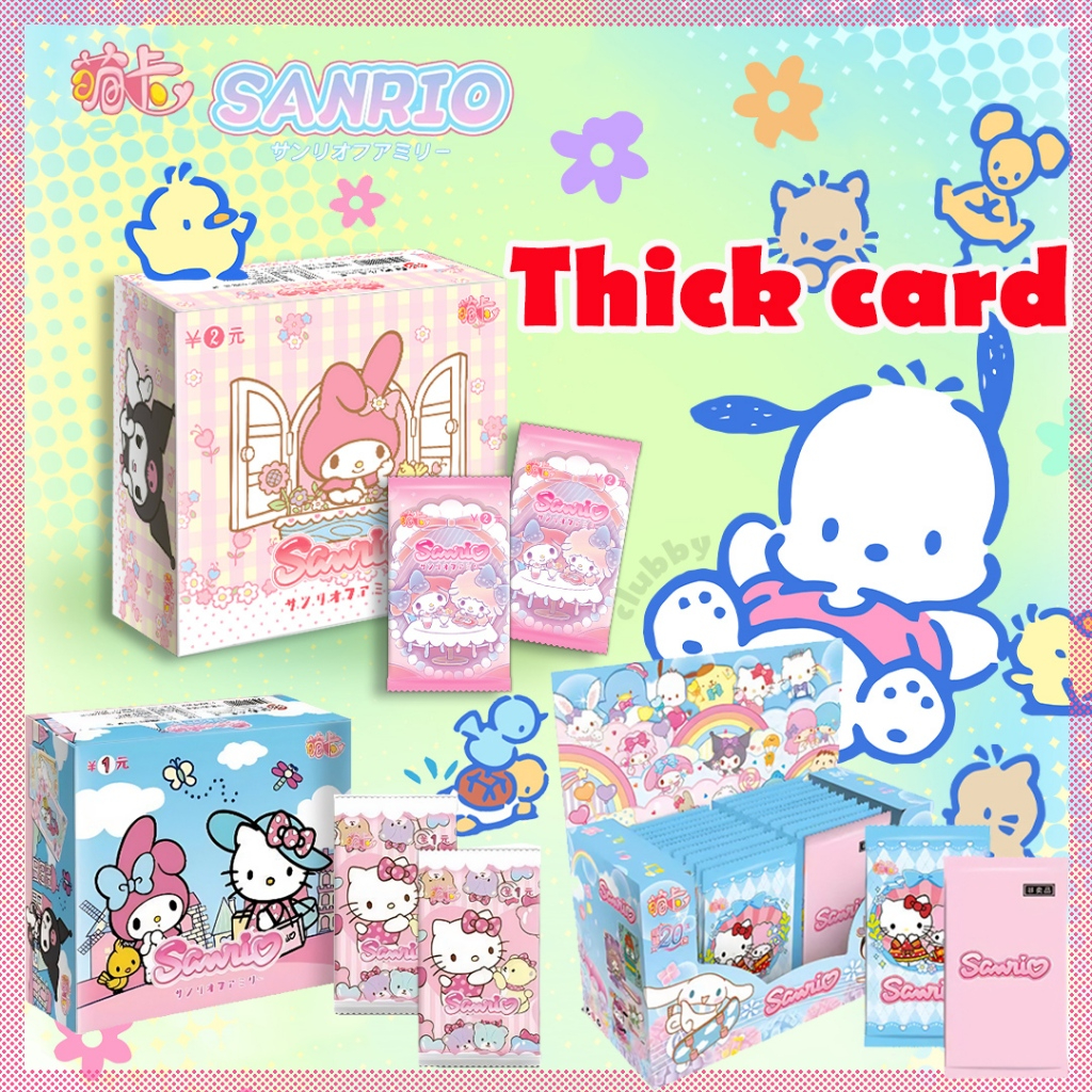 1 แพ็ค Sanrio Thick card Kuromi Melody Cinnamoroll rare XP/SSP/LDP cards ไอเดียของขวัญสำหรับเด็ก