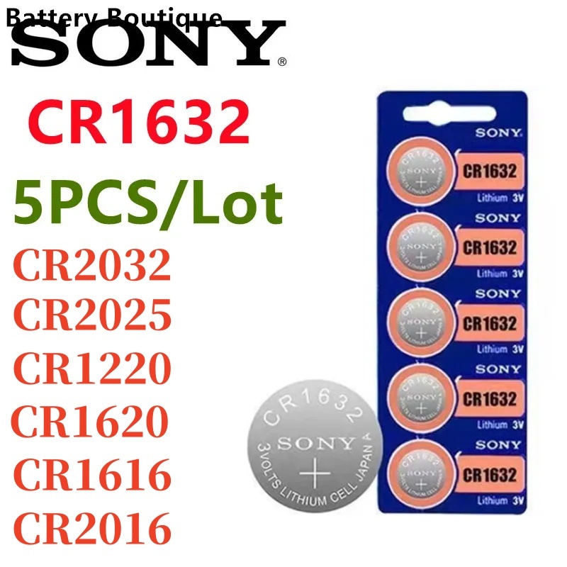 Sony battery • CR2032 • CR2025 • CR2016 • CR1632 • CR1620 • CR16 • แบตเตอรี่ลิเธียม CR1220/3V เหมาะส