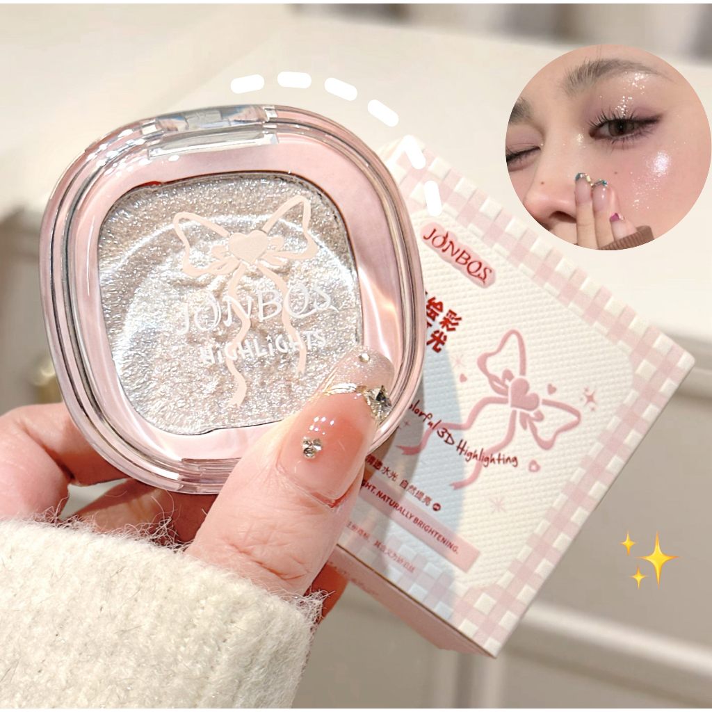 Xixi Shimmer Glitter Highlighter Powder Palette Glitter อายแชโดว์ Body Face Contour High Gloss Powder กันน้ํายาวนานแต่งหน้า NO.J115