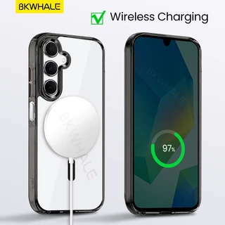 SAMSUNG BKWHALEแม่เหล็กโปร่งใสเคสโทรศัพท์สําหรับSamsung Galaxy A57 A16 A17 A26 A36 A37 A56 A55 S25FE A15 4G 5G S24FE S23FE S24 + S25 + S26 S23 FEสี