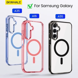 SAMSUNG BKWHALEแม่เหล็กโปร่งใสเคสโทรศัพท์สําหรับSamsung Galaxy A57 A16 A17 A26 A36 A37 A56 A55 S25FE A15 4G 5G S24FE S23FE S24 + S25 + S26 S23 FEสี