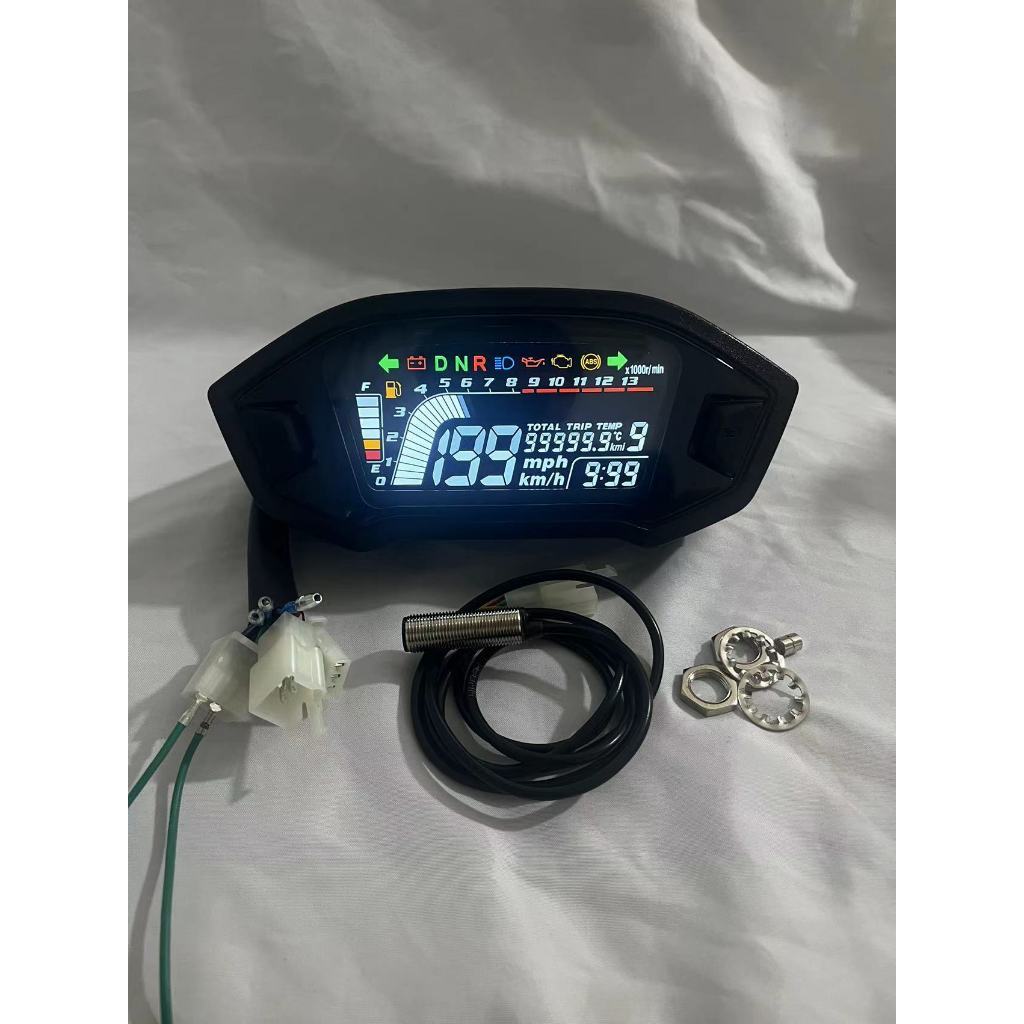 เครื่องวัดความเร็วรถจักรยานยนต์สากล เครื่องวัดระยะทางดิจิตอล จอ LCD กันน้ํา สําหรับกระบอก 1 2 4