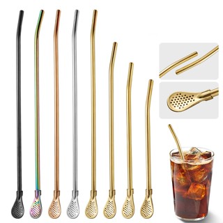 อุคไก 304สแตนเลสฟางช้อนที่ถอดออกได้ มาได ชากรองฟางน้ําผลไม้ก…