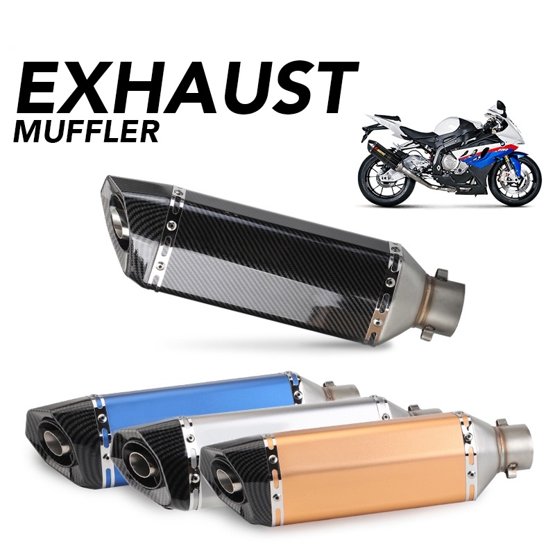 Slip On 370MM Universal รถจักรยานยนต์ท่อไอเสียหนี Moto Muffler ที่ถอดออกได้ DB Killer 51 มม.สําหรับ 