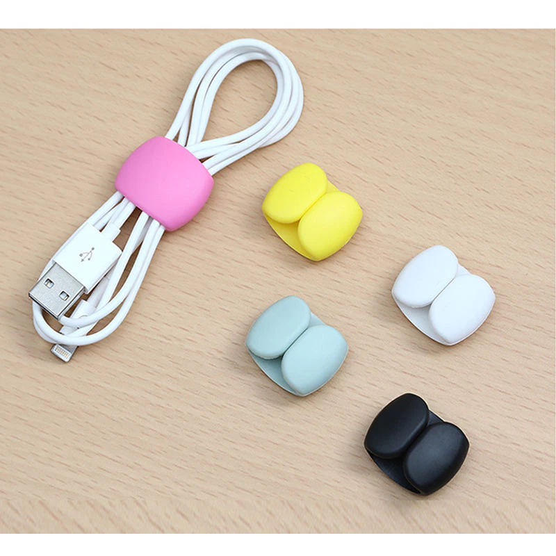 1pc หัวเข็มขัดรัดสายเคเบิ้ล / คลิปหนีบสายเคเบิ้ลสําหรับบ้าน / ที่เก็บสายหูฟังและข้อมูล
