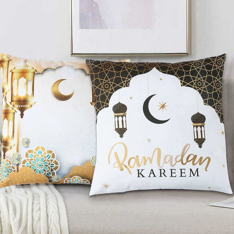 45*45 ซม.รอมฎอน Kareem Moon เบาะรอมฎอนตกแต่งสําหรับ Home EID MUBARAK หมอน Hari Raya ตกแต่ง 2025 ตกแต่งบ้านอิสลามมุสลิม Partyneeds Party Supplies - รูปที่ 5