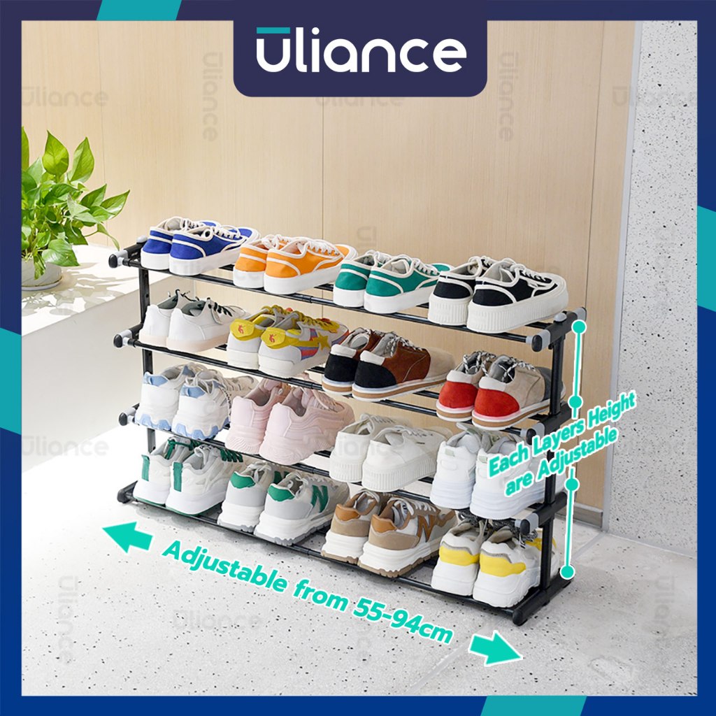 Uliance ชั้นรองเท้า ดีไซน์ขยายได้สำหรับรองเท้า 8 ถึง 16 คู่ (55-94 ซม)