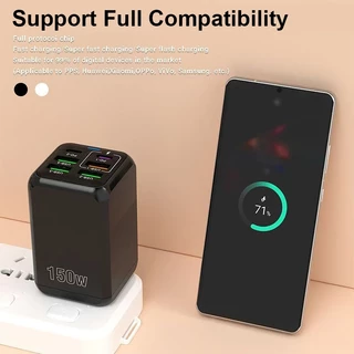 [1 ปี ] ที่ชาร์จ หัวชาร์จเร็ว ที่แบต 150W ชาร์จเร็ว3.0 6พอร์ต USB Fast Port Charger รองรับทุกรุ่น