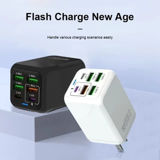 [1 ปี ] ที่ชาร์จ หัวชาร์จเร็ว ที่แบต 150W ชาร์จเร็ว3.0 6พอร์ต USB Fast Port Charger รองรับทุกรุ่น