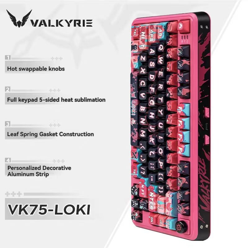 [VALKYRIE] VK75 คีย์บอร์ดเชิงกลแบบกําหนดเองคีย์บอร์ดไร้สายคีย์บอร์ดบลูทูธคีย์บอร์ดเกมสํานักงานของขวัญสําหรับแฟน