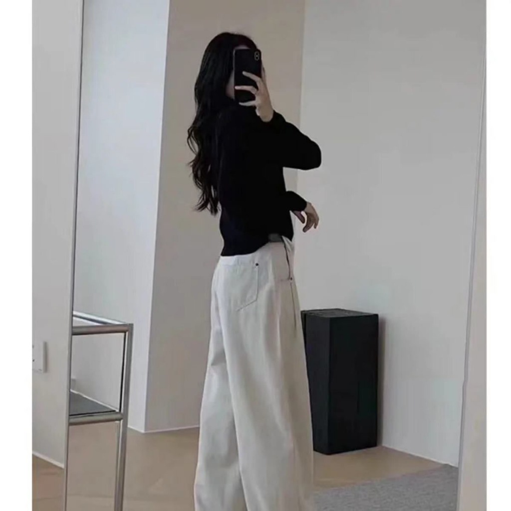 เสื้อยืดแขนยาวสไตล์เกาหลีสําหรับผู้หญิงหลวมและ การทําตัวให้ผอม สูงสุด - รูปที่ 2