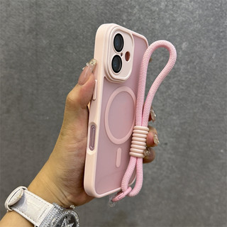 เคส Iphone 15 พร้อมเชือกเส้นเล็กLuxury Matteโปร่งแสงเคสโทรศัพท์สําหรับiPhone 16 15 14 13 12 11 Pro max 15 16 Plusกรณีความงามกันกระแทกขอบนุ่มฮาร์ดพนักพิง