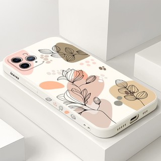 ดอกไม้ที่เรียบง่ายเคสโทรศัพท์สําหรับ IPhone 15Pro 15 14 13 12 Pro Plus Max Mini 14ProMax 5G แฟชั่นฝาครอบการออกแบบสร้างสรรค์