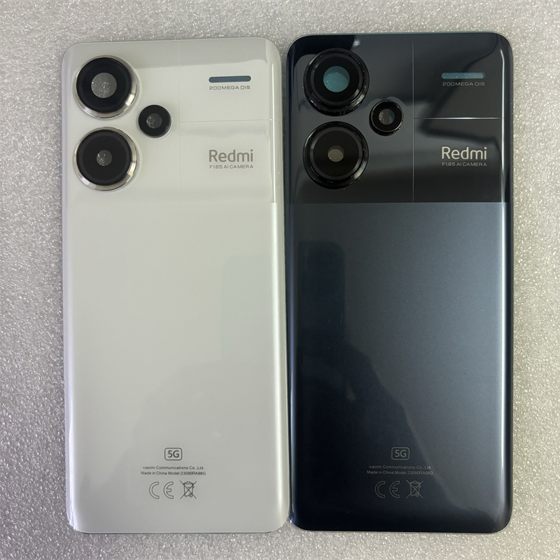 A + สําหรับ Xiaomi Redmi หมายเหตุ 13 Pro Plus 5G ฝาครอบแบตเตอรี่ด้านหลังแผงกระจกด้านหลังด้านหลังพร้อมอะไหล่ซ่อมเลนส์กล้อง