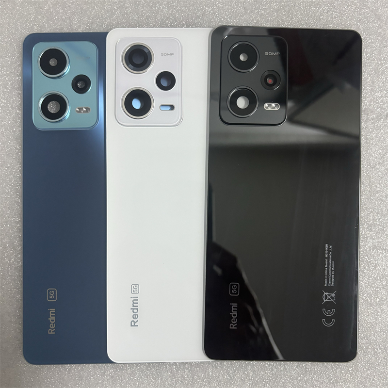 A + สําหรับ Xiaomi Redmi หมายเหตุ 12 Pro 5G แบตเตอรี่ฝาหลังกระจกด้านหลังแผงเปลี่ยนสติกเกอร์ 22101316ซี 22101316ฉัน