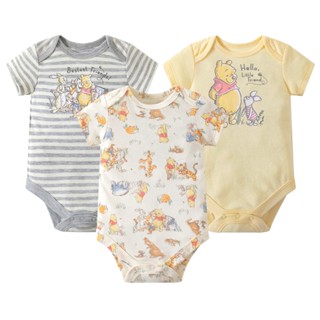 ชุดจั๊มสูทรอมเปอร์ แขนสั้น พิมพ์ลาย Disney Mickey Winnie the…