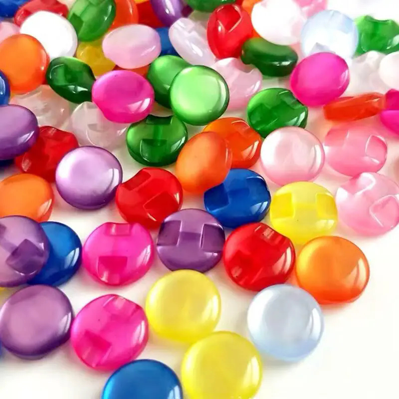 กระดุมมุกเรซิ่น คละสี 12 มม. 50 ชิ้น สําหรับเย็บผ้า DIY