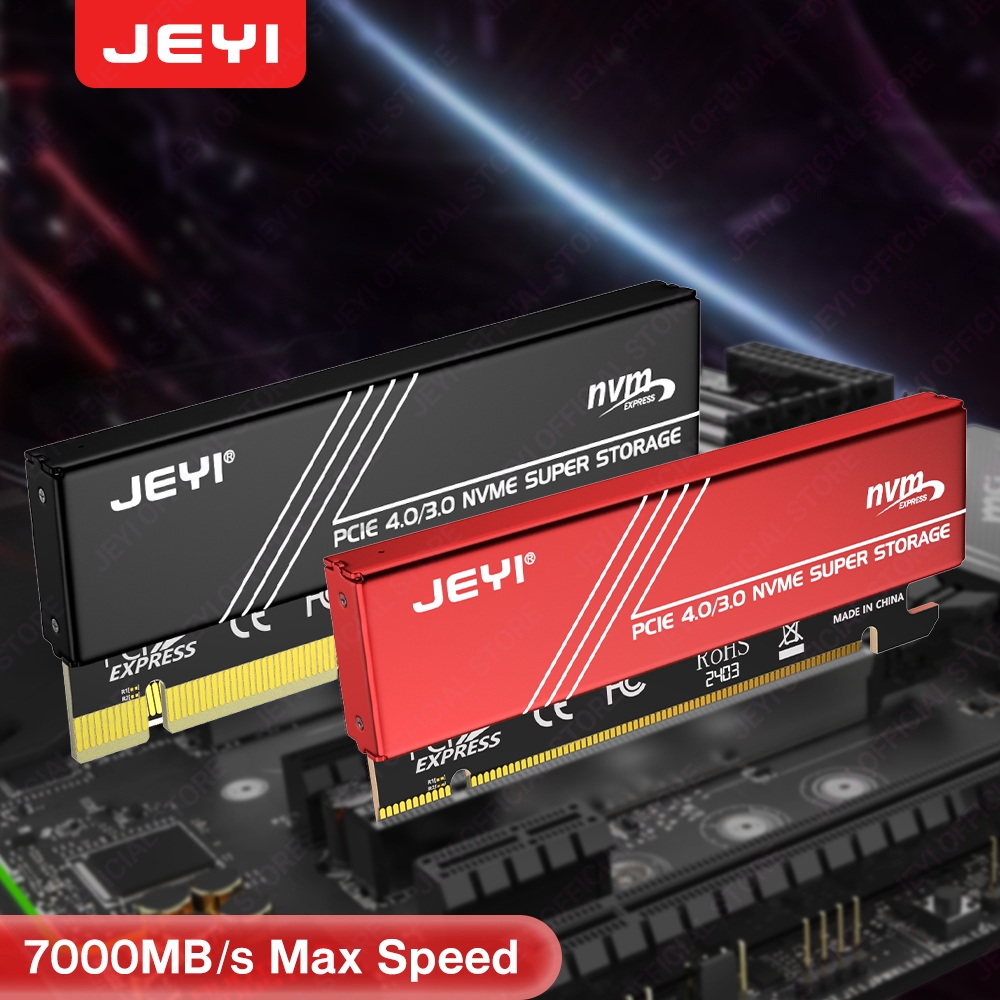 Jeyi อะแดปเตอร์การ์ดขยาย M.2 NVME เป็น pcie 4.0 x16 x16 Gen4 พร้อมเคสฮีทซิงค์ อะลูมิเนียม สําหรับ Sa