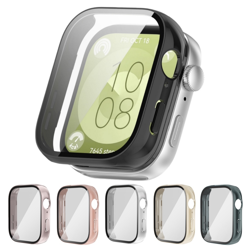 พร้อมฟิล์มหน้าจอสําหรับ huawei Watch fit3 ป้องกันรอยขีดข่วน PC Hard Case สําหรับ huawei fit3 ป้องกันหน้าจอสีใหม่ Dropproof