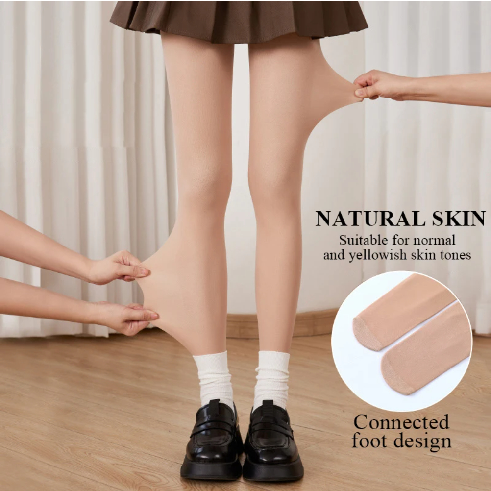 ถุงน่องความร้อนผู้หญิงขนแกะ Water-gloss Tights ฤดูหนาว Warm Pantyhose โปร่งแสง Slim Thicken Tights กํามะหยี่ Pantyhose หญิง