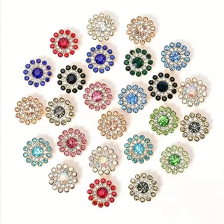 100 ชิ้นผสมสี Claw Rhinestones สําหรับเย็บปักถักร้อยดอกไม้คริสตัล Flatback เย็บ Rhinestone สําหรับเสื้อผ้า