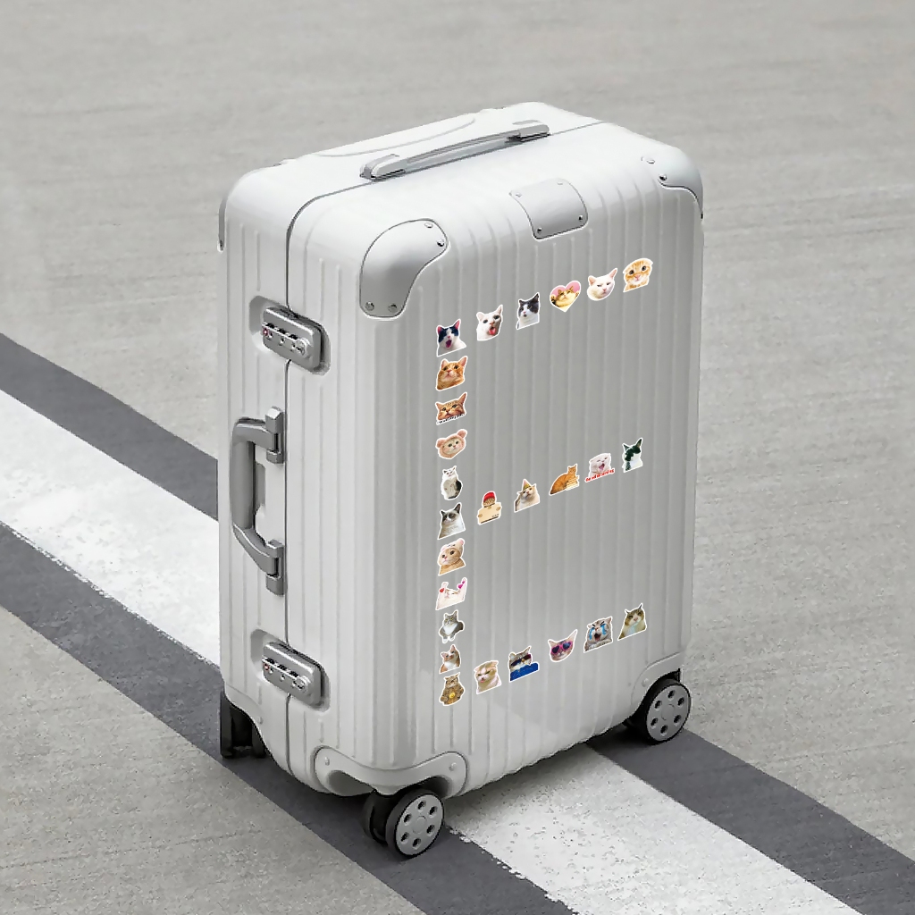 100 ชิ้นแมวตลก มีม ทําเอง สร้างสรรค์สติกเกอร์กันน้ําสําหรับโทรศัพท์แล็ปท็อปหมวกกันน็อคสติกเกอร์กราฟฟิตีสเก็ตบอร์ดสติกเกอร์รถ - รูปที่ 2