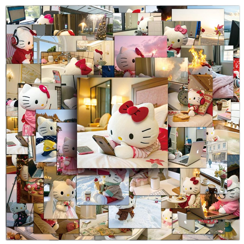 ใหม่ 54pcs Hello Kittys Daily Life สติกเกอร์สําหรับ DIY แล็ปท็อป/หมวกกันน็อก/ขวดน้ํา/เครื่องเขียน/ดินสอ Graffiti กันน้ําน่ารักตกแต่งของขวัญ