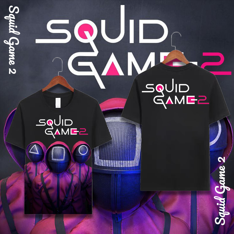 ใหม่ เสื้อยืดของเกม Unisex " Squid Game - Season 2 " ผ้าCotton Men's เกมปลาหมึก T-Shirt เป็นกลาง #04