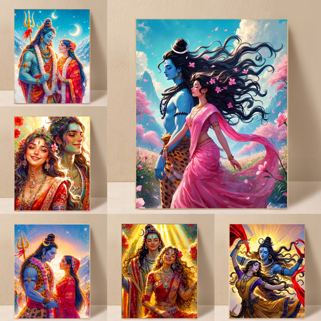 Drofe/ระบายสีตามตัวเลข/shivsankar mahakaal mahadev Bholenath/ภาพวาดสีน้ํามันดิจิทัล/ภาพระบายสี/การตกแต่งผนัง/การตกแต่งห้องนั่งเล่น/ภาพวาดสีน้ํามัน/ภาพระบายสีตามตัวเลข/การตกแต่ง/งานจิตรกรรมตกแต่ง