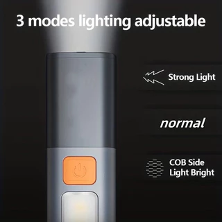 Smiling SHARK ไฟฉาย LED ขนาดเล็ก สว่างมาก ชาร์จไฟได้ กันน้ํา สําหรับตั้งแคมป์