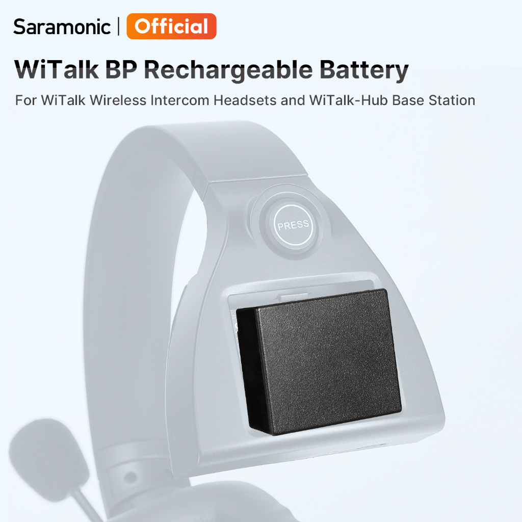 Saramonic WiTalk BP (1 ชิ้น) แบตเตอรี่ Li-polymer แบบชาร์จไฟได้ 1200mAh สําหรับ WiTalk Series WiTalk