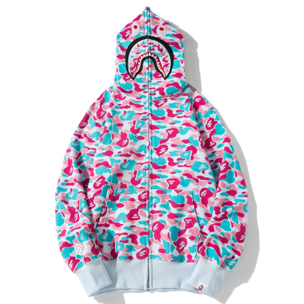 ใหม่ BAPEe เสื้อแจ็กเก็ตลําลอง มีฮู้ด ลายพราง สําหรับผู้ชาย ผู้หญิง 0511