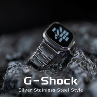 โลหะเต็มรูปแบบสายสแตนเลสสําหรับ Redmi Watch 5 Lite Watchband Casio G-SHOCK สไตล์โลหะสําหรับ Redmi Watch 4 เคสป้องกัน 2 in 1 อัพเกรดปรับเปลี่ยนเคสแข็ง + ฟิล์มกระจก