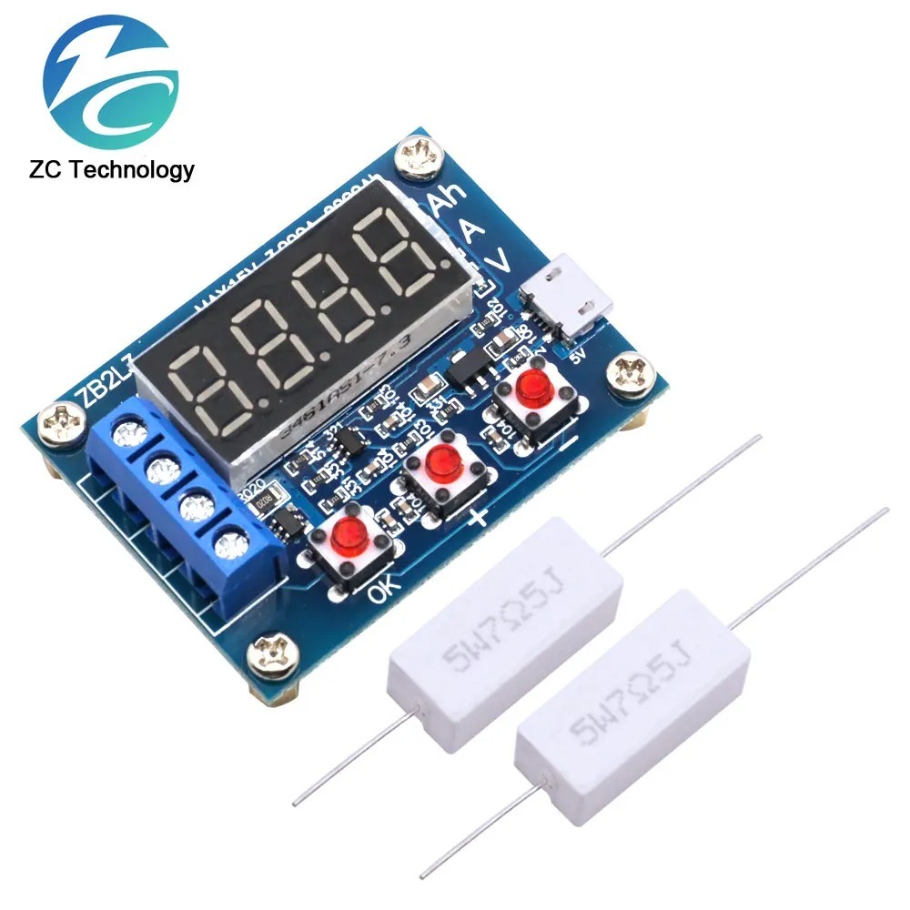 Zb2l3 Li-ion แบตเตอรี่ลิเธียมตะกั่วกรดความจุแบตเตอรี่ Meter Discharge Tester Analyzer