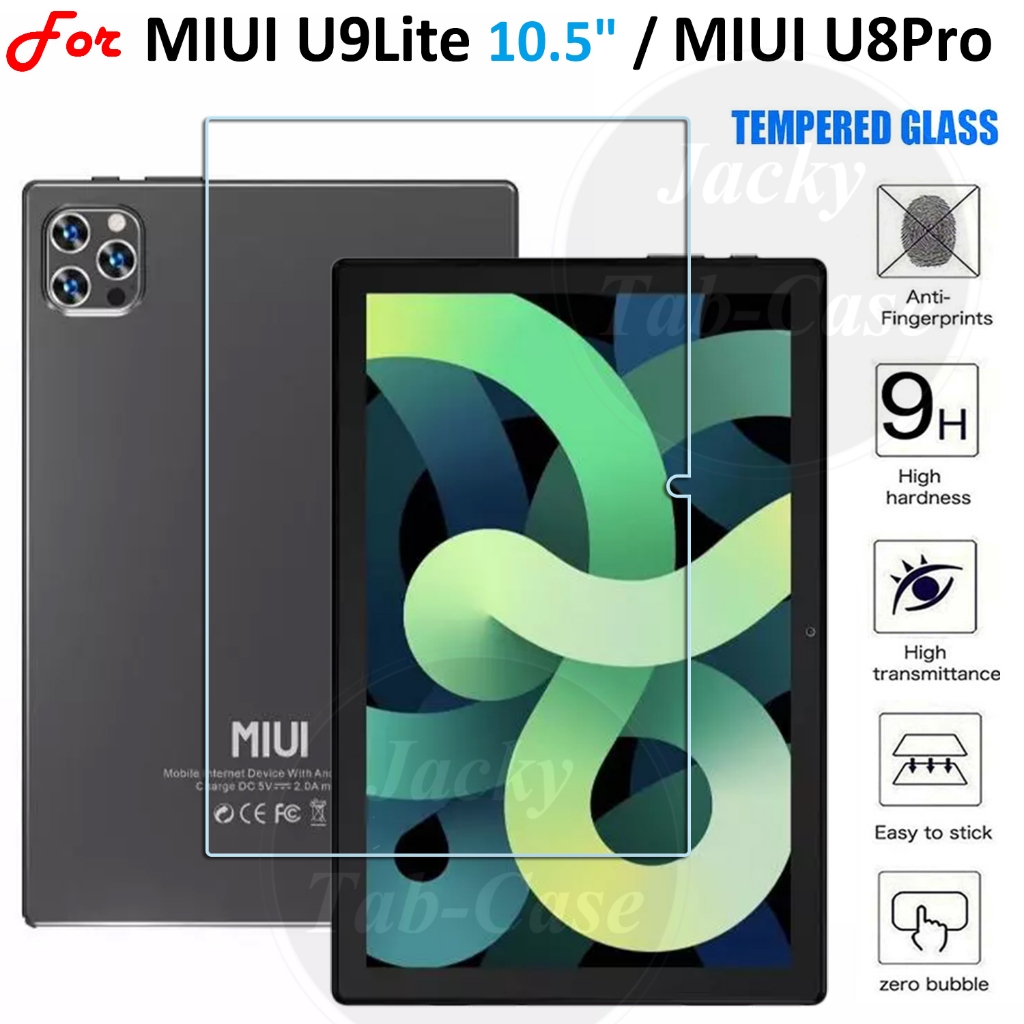 สําหรับ MIUI U9Lite 10.5 QHD 9H ฟิล์มกระจกนิรภัย HD ป้องกันหน้าจอสําหรับแท็บเล็ต MIUI U8Pro 10.5 นิ้