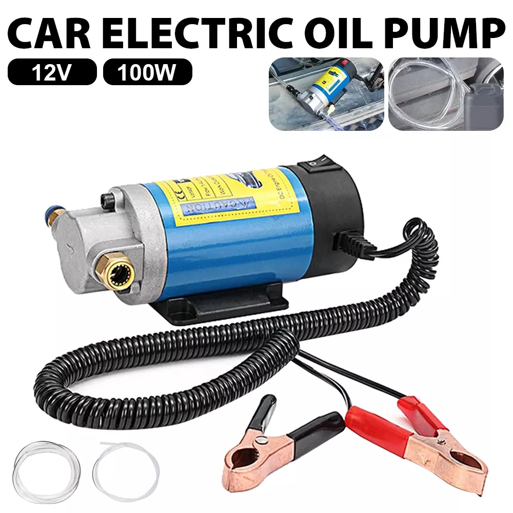 เครื่องปั๊มถ่ายโอนน้ํามันเชื้อเพลิงไฟฟ้า 100W 4 ลิตร ต่อนาที แบบพกพา 12V สําหรับรถยนต์