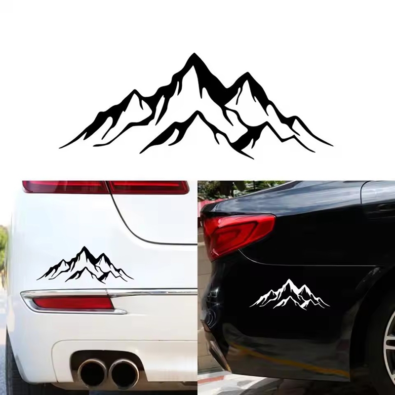 สติ๊กเกอร์ติดรถ Adventurer s Powerful Mountain Pattern Decal สติ๊กเกอร์ติดรถจักรยานยนต์รถยนต์ไวนิลหน้าต่าง