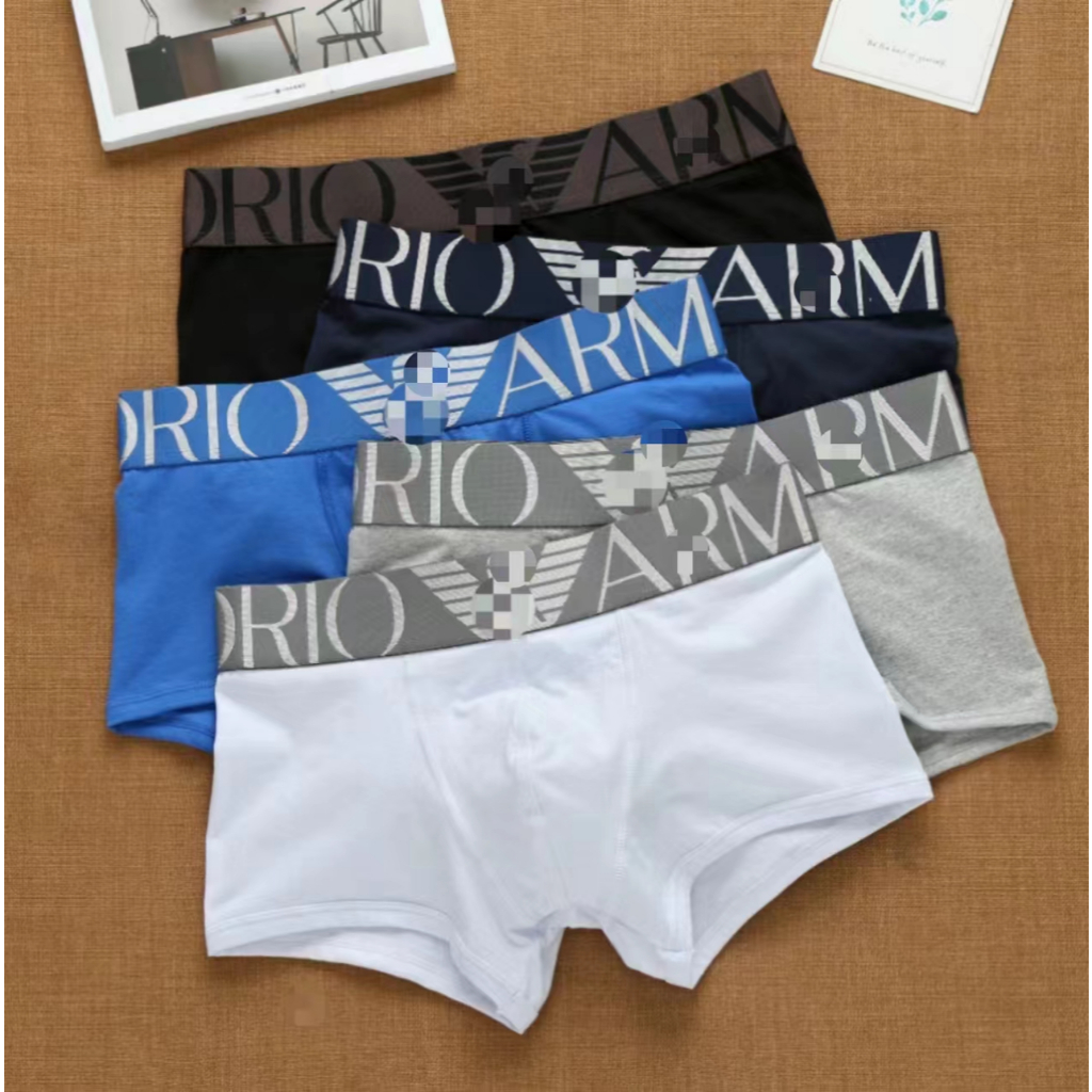 กางเกงในชายบ็อกเซอร์ผ้าฝ้ายระบายอากาศได้ดี ใส่สบาย