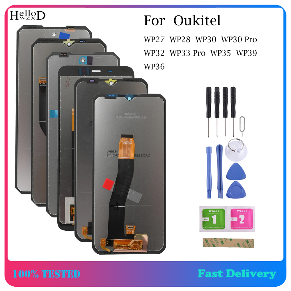 ทดสอบ 100% จอแสดงผล LCD สําหรับ Oukitel WP27 WP28 WP30 WP30 Pro WP32 WP33 Pro WP35 WP39 WP36 จอแสดงผ