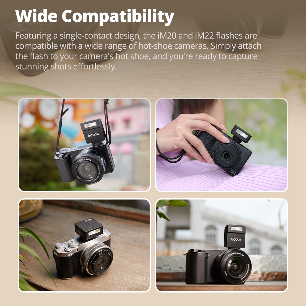 Godox IM20/IM22 IFlash Camera Flash Li-ion Battery Type-c Port Charging