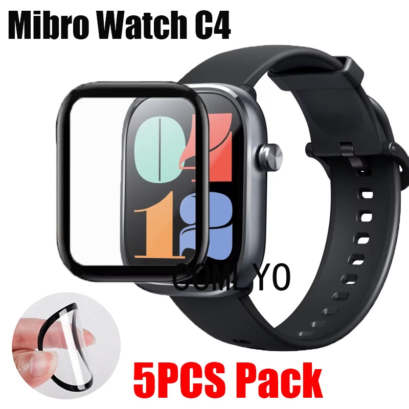 สําหรับ Mibro watch C4 ป้องกันหน้าจอสมาร์ทนาฬิกา 3D ป้องกันคลุมทั้งหมดฟิล์มโค้งฟิล์มนุ่ม