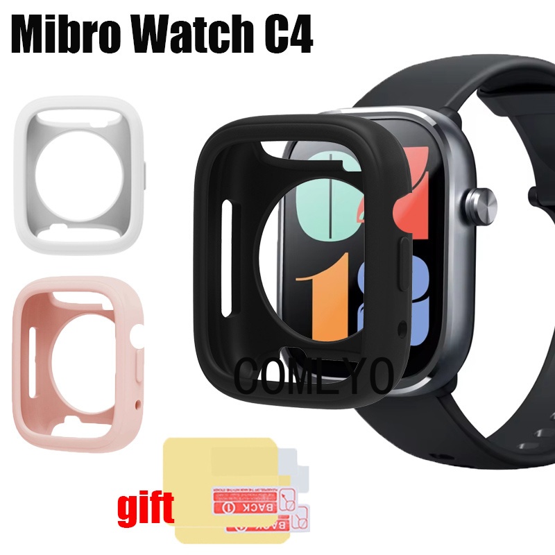 สําหรับ Mibro watch C4 Smart watch Case ป้องกันกันชน Soft เคสซิลิโคนปกป้องหน้าจอฟิล์ม